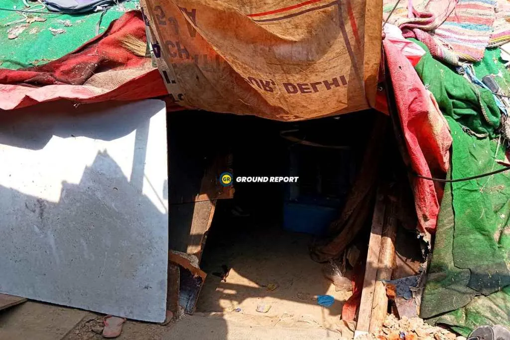 Crumbled make shift house floods aftermath