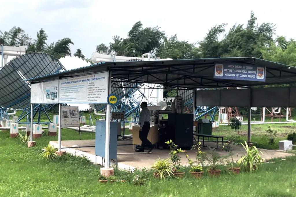 Dr V K Sethi with Thermal Storage facility at RKDF University Bhopal