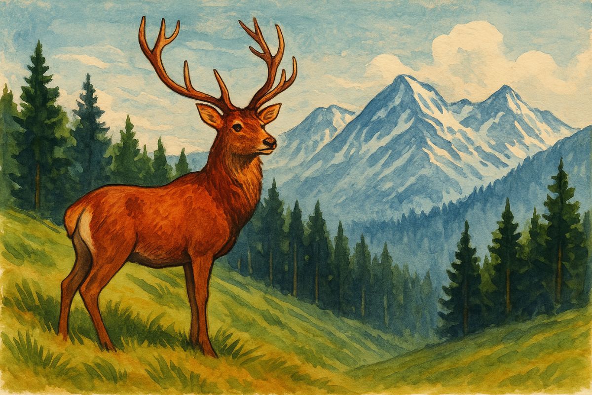 Hangul, or Kashmir stag, inhabits Kashmir’s landscapes