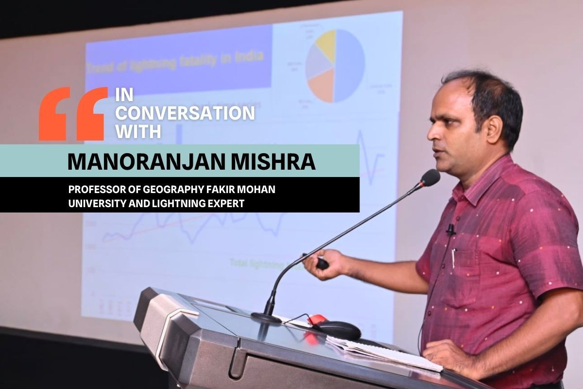 Why is central India more vulnerable to lightning strikes compared to the Northeast or South?