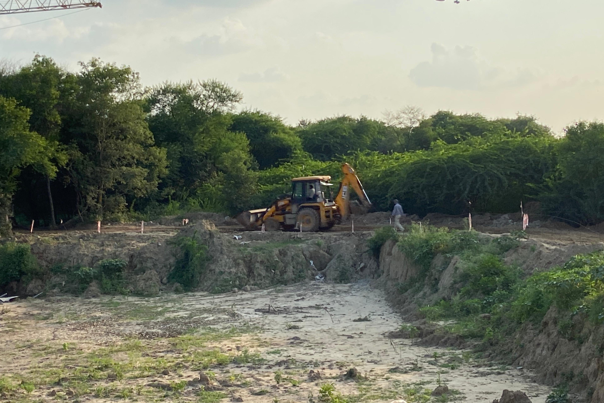 construction in dwarka forest