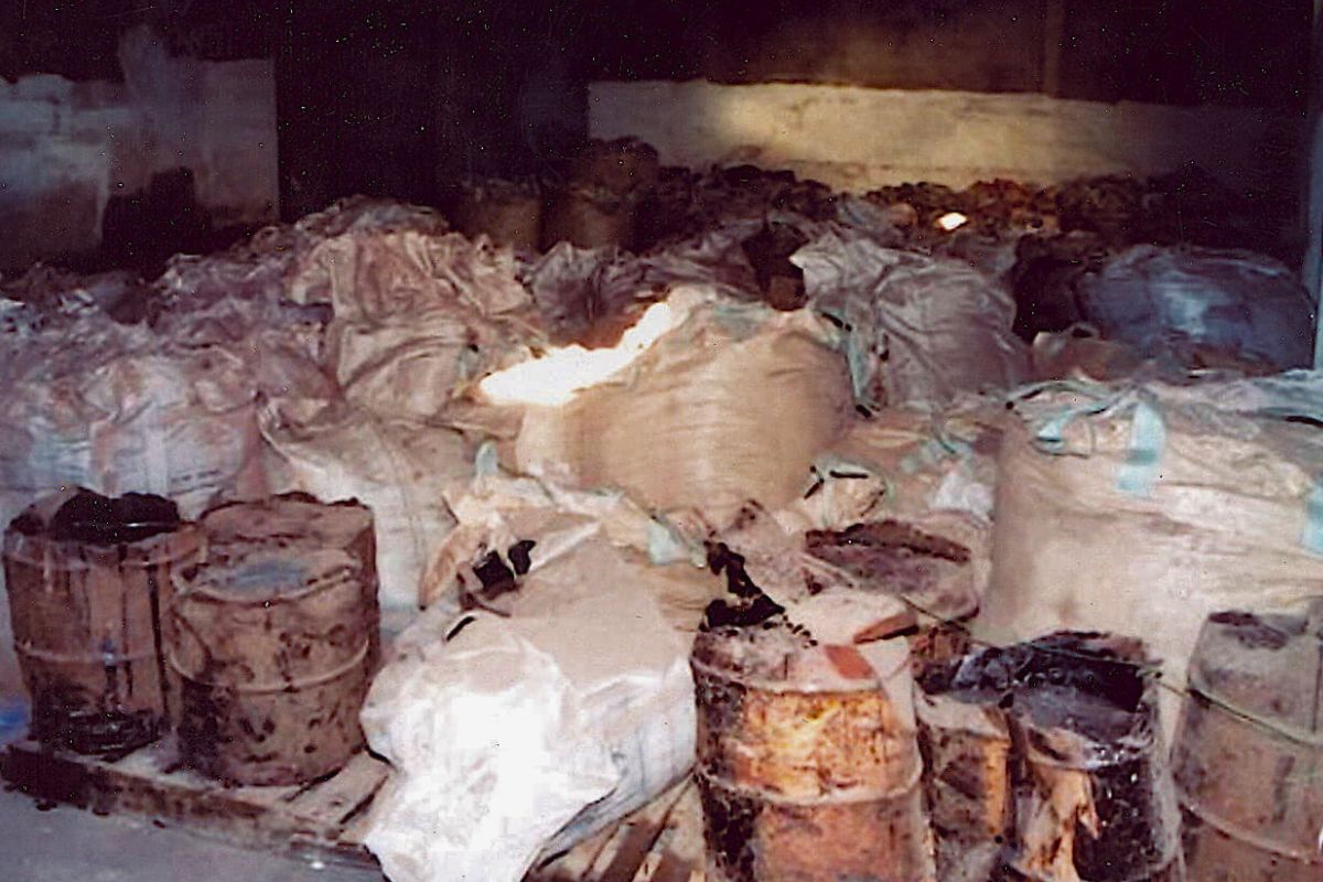 Union Carbide Waste Collected from the factory