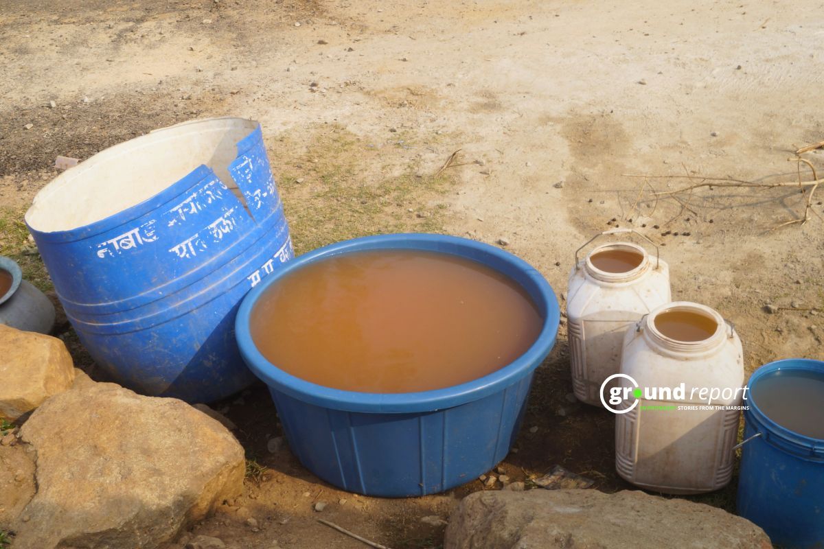 Contaminated water tribals use in Patalkot