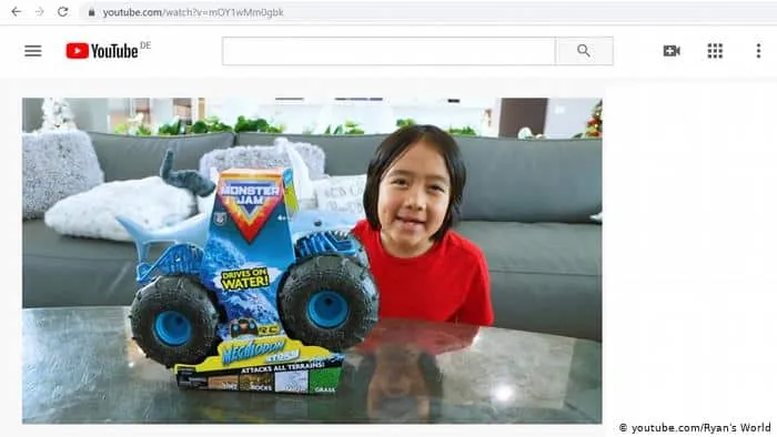 Read more about the article This Nine-year-old child earned 30 million dollar from YouTube