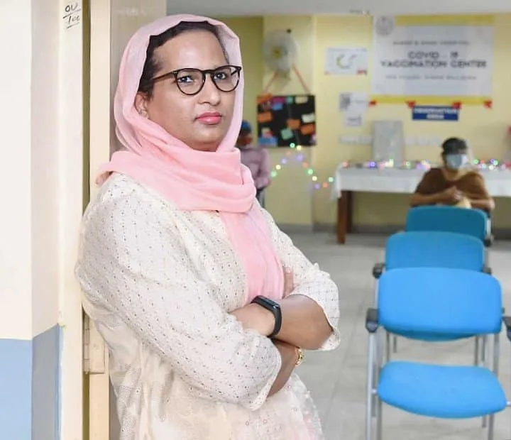 dr. Aqsa Shaikh 1s Transgender heading covid vaccinaion center