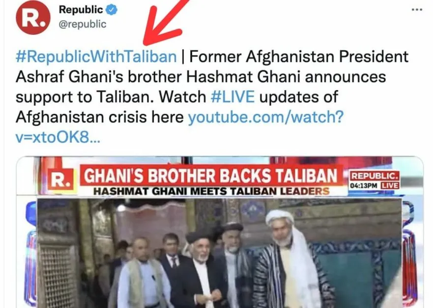 Republic TV with Taliban