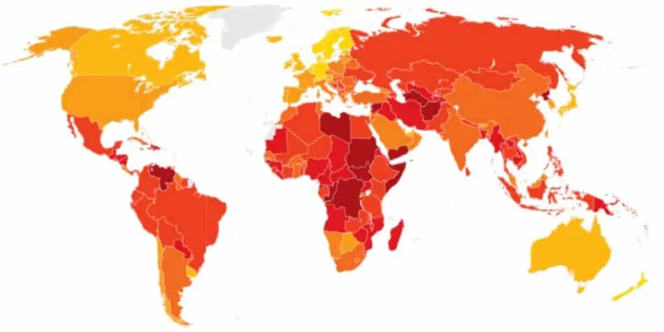 The most corrupt countries in the world