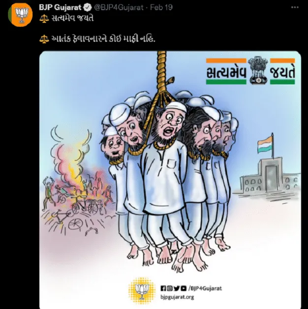 Gujarat BJP’s communal post; depict Muslims as terrorists