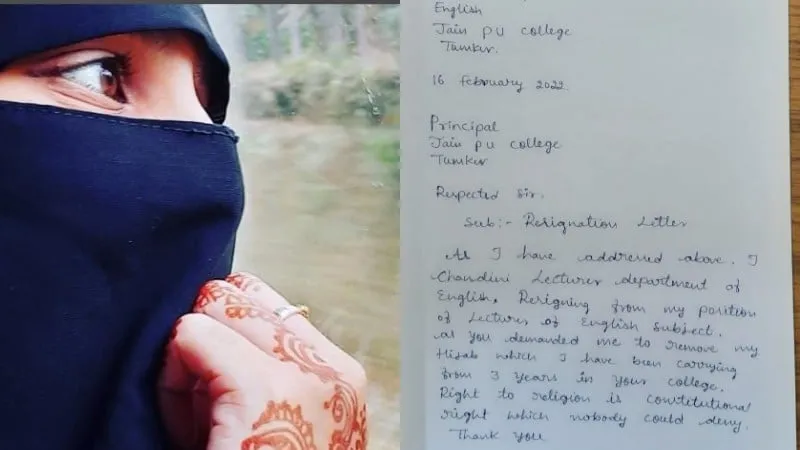 Video: Jain PU College lecturer resigns after being asked to remove Hijab
