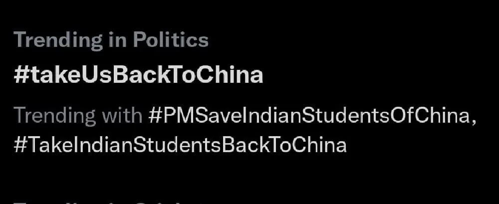 Why Take Indian Students Back To China is trending, A complete story