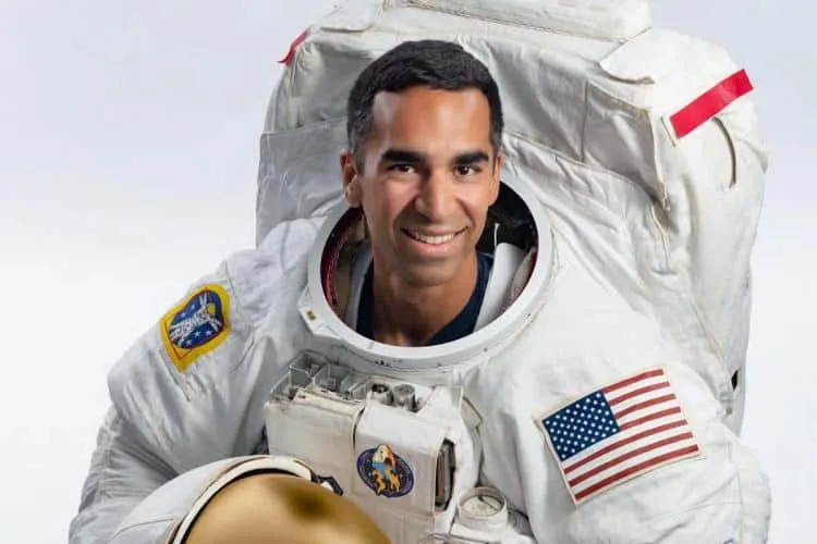 Who is astronaut Raja Chari conduct first spacewalk outside space station