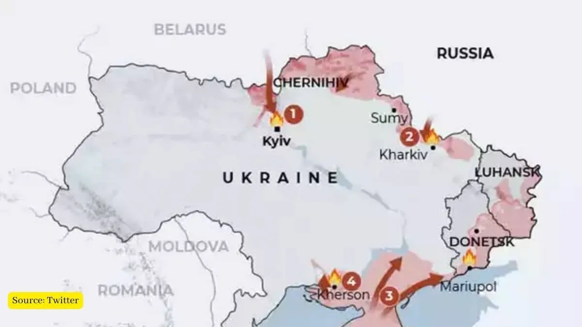 What is the condition of Ukraine 42 days after Russian attack?