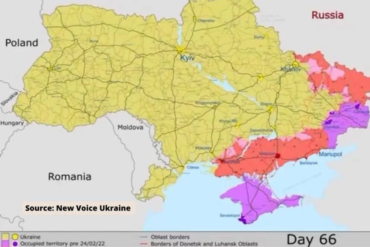 How much area Ukraine recaptured from Russian invaders?