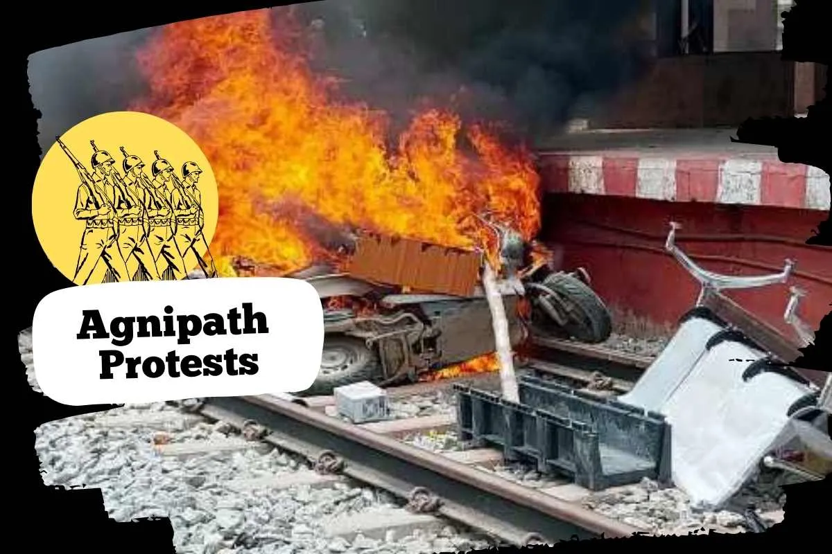 How much property was destroyed so far in Agneepath scheme Protest?
