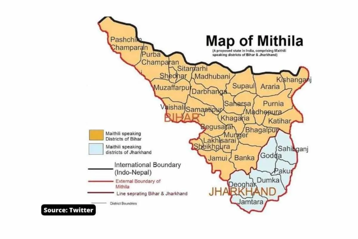 Who are those demanding a separate Mithila state from Bihar?