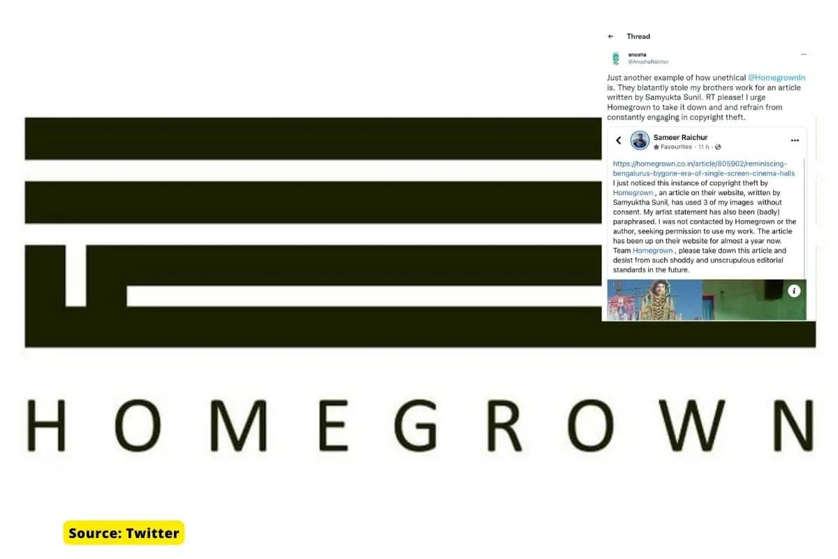 How Homegrown creative agency steal work of photography?
