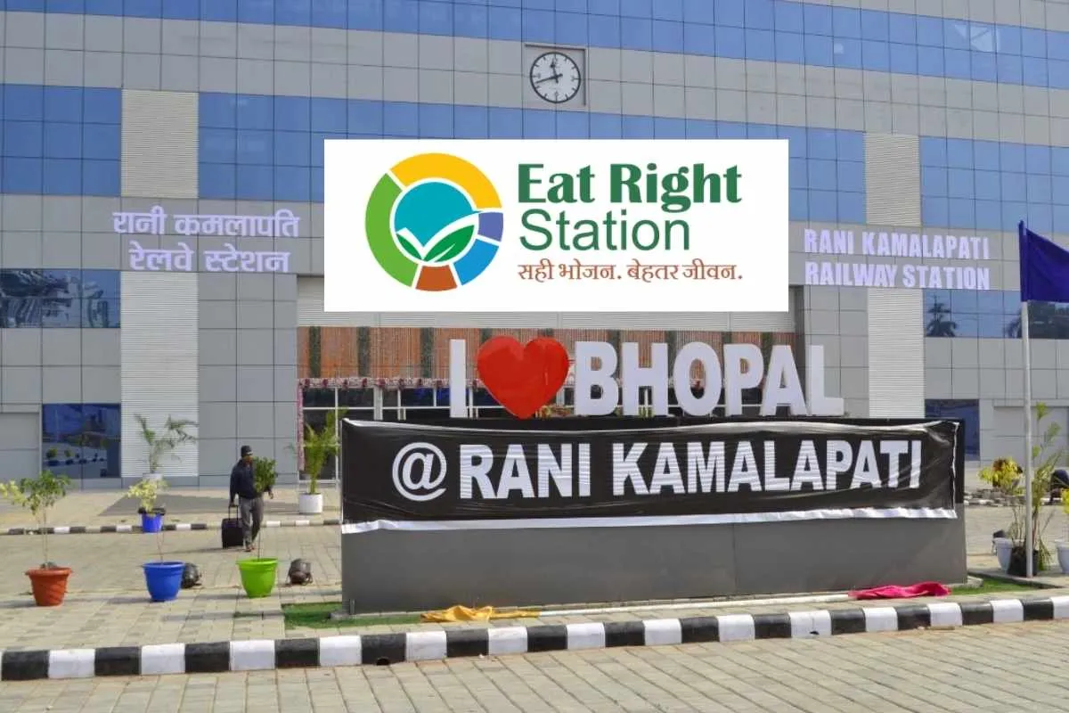 rani kamlapati railway station gets  eat right station  certificate