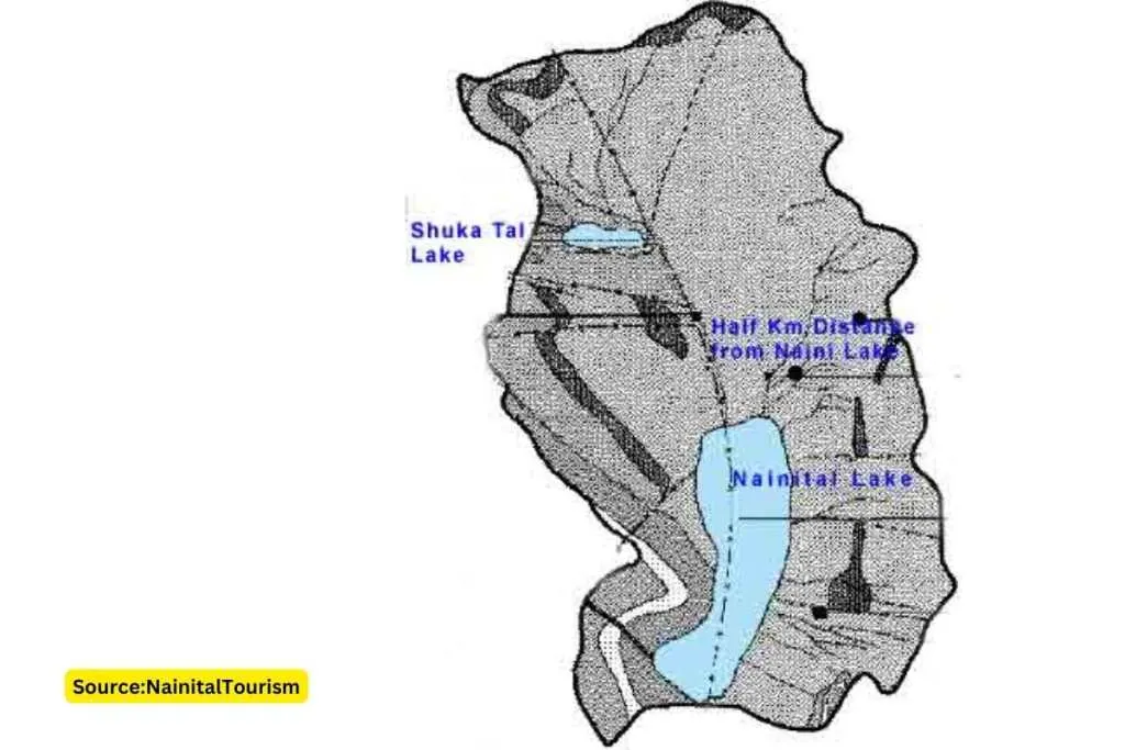 naini lake and Sukhatal Map