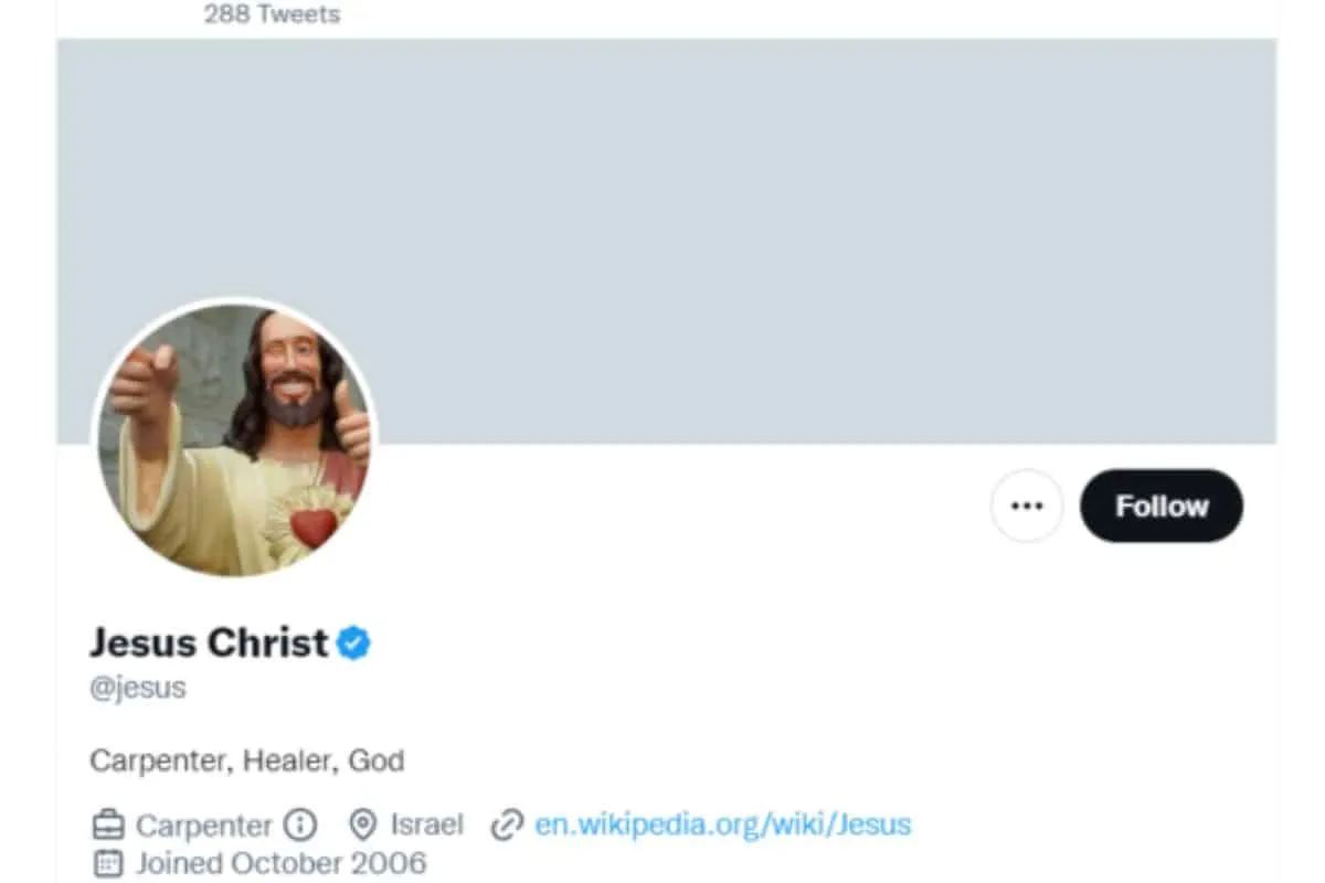 Twitter verifies account for Jesus Christ
