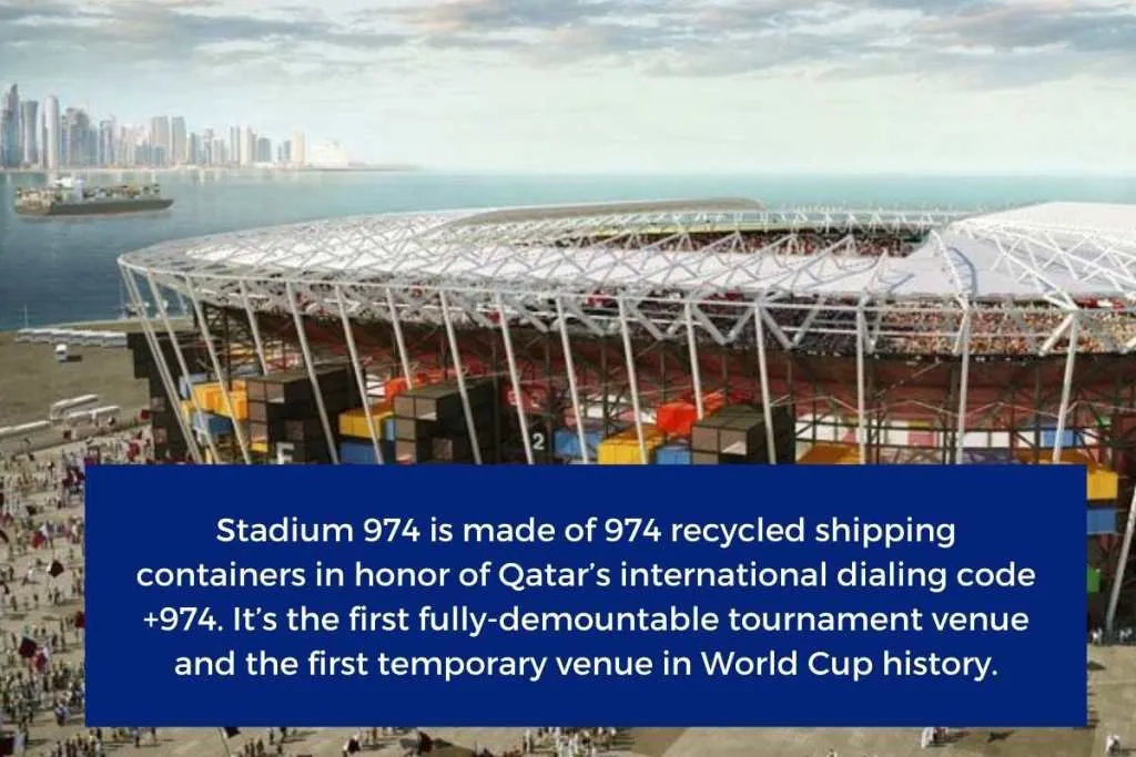 qatar world cup stadium made up of shipment containers