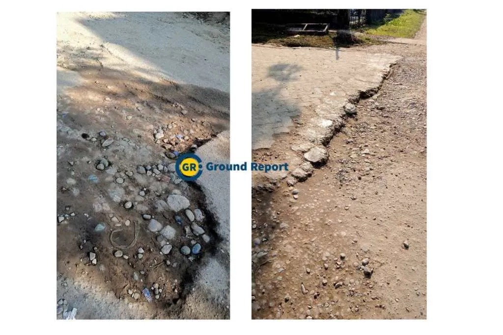 Underdeveloped roads and footpaths in Tinsukia Town