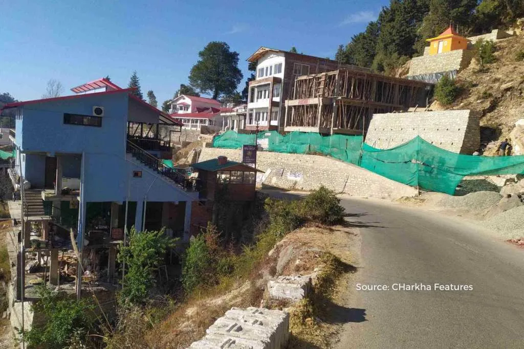 construction in a village in nainital